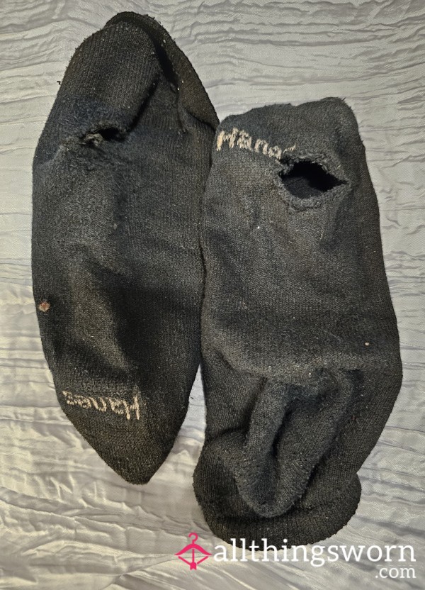 Ready To Ship Smelly Black Ankle Socks