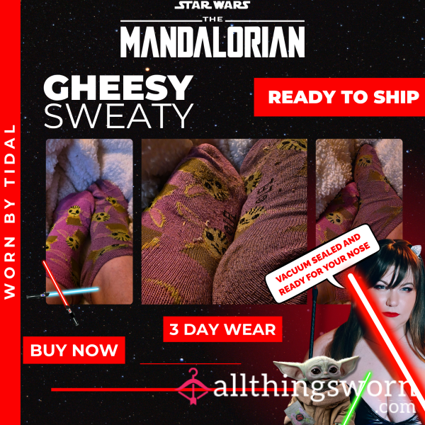 READY TO SHIP | STAR WARS THE MANDALORIAN GROGU SOCKS | 3 Day Wear With A Sweaty Cheesy Scent