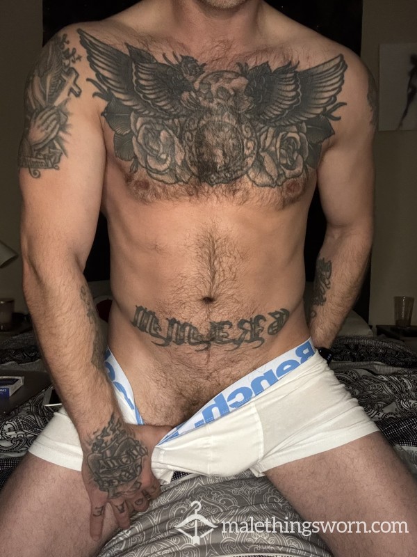 Ready To Stink & Stain White Bench Boxers 😈💦