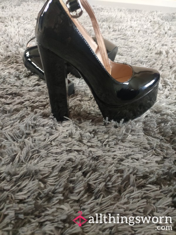 Real Leather Chunky Heeled Shoes 👠