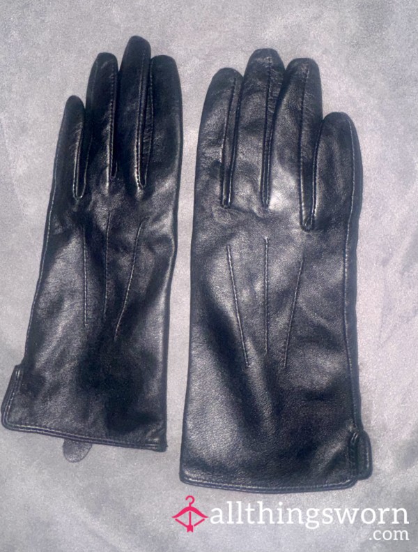 Real Leather Worn Gloves