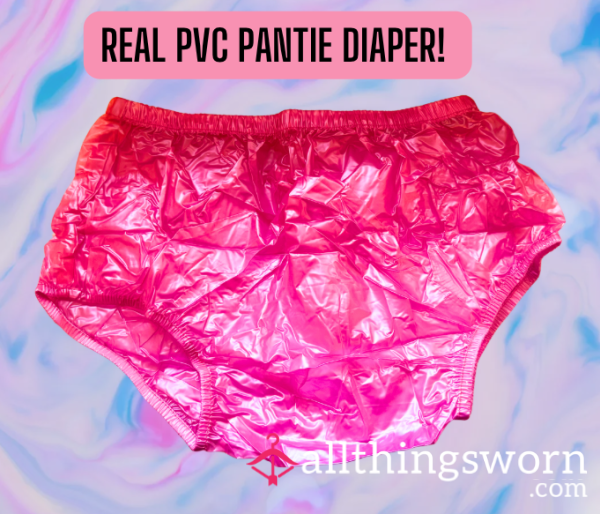 Real PVC Pink Diaper Panties🩷🥵