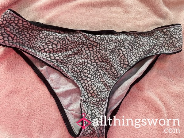 Really Old Tired Black And White Cotton Panties