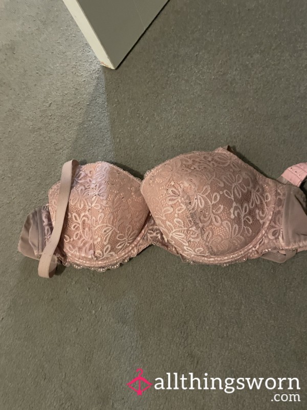 Really Well Worn  Pink Bra Big Bust