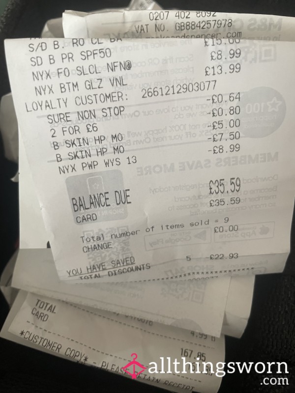 Receipt Game