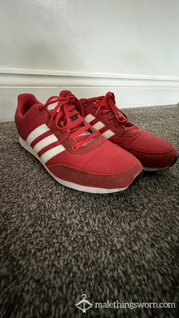 Red Adidas Trainers – UK Size 10