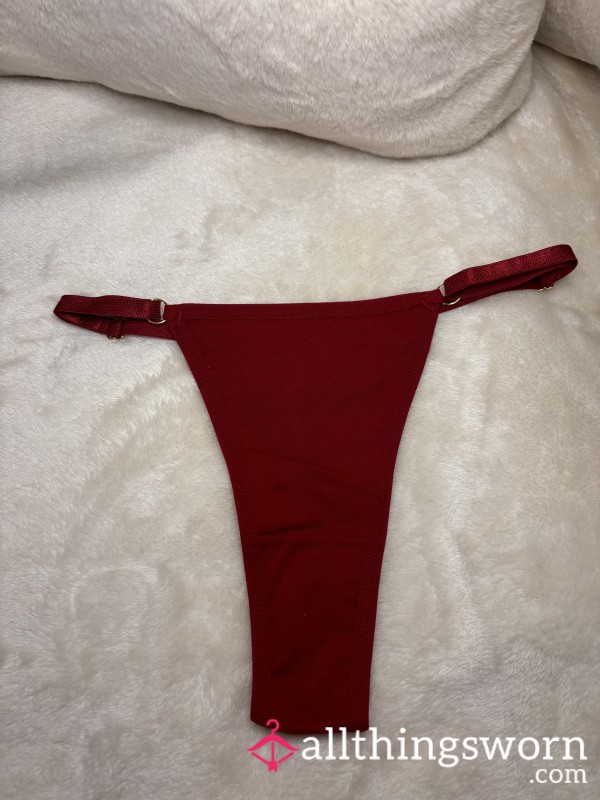 Red Adjustable Thong
