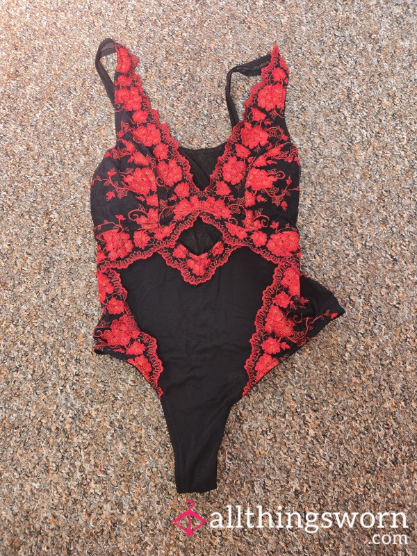 Red And Black Bodysuit