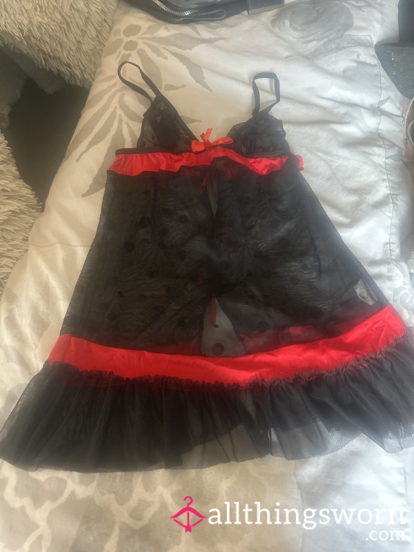 Red And Black S**y Lace Cami