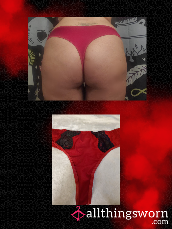 Red And Black Thong