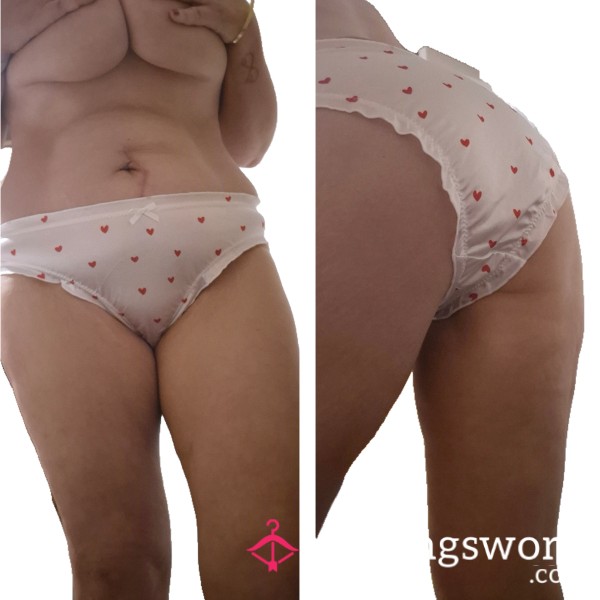 Red And White Satin Panties