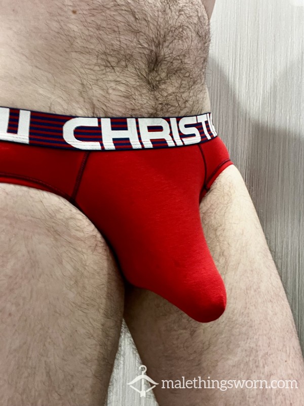 Red Andrew Christian Briefs (L)