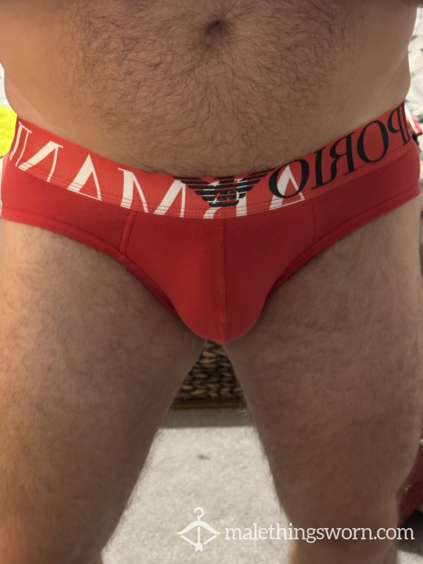 Red Armani Briefs