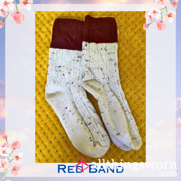 Red Band Thick Socks 🎈 2 Day Wear + 1 Workout Included - £15 😈 Longer Wears And International Shipping Available 🌍