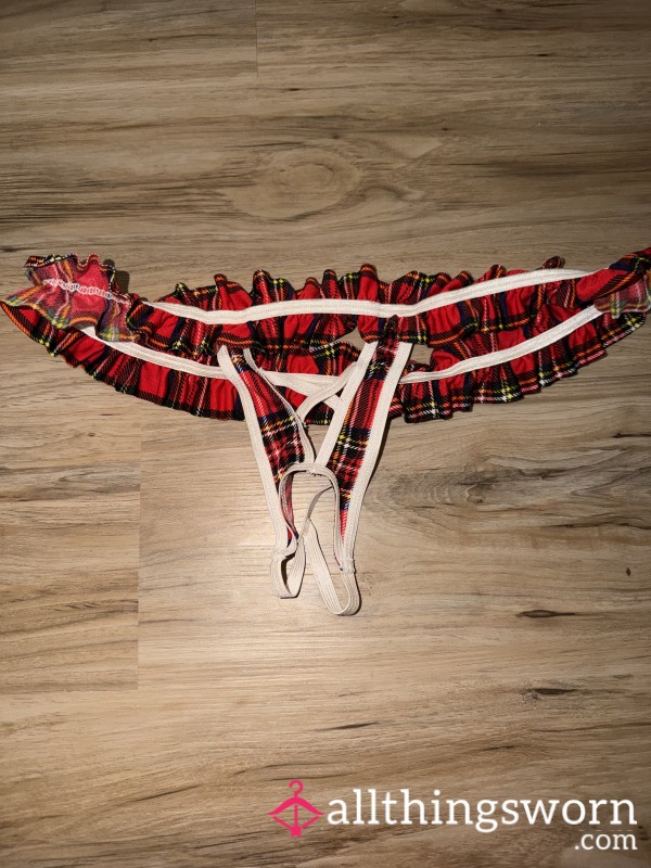 ❤️🖤 Red & Black Crotchless Thongs 🖤❤️