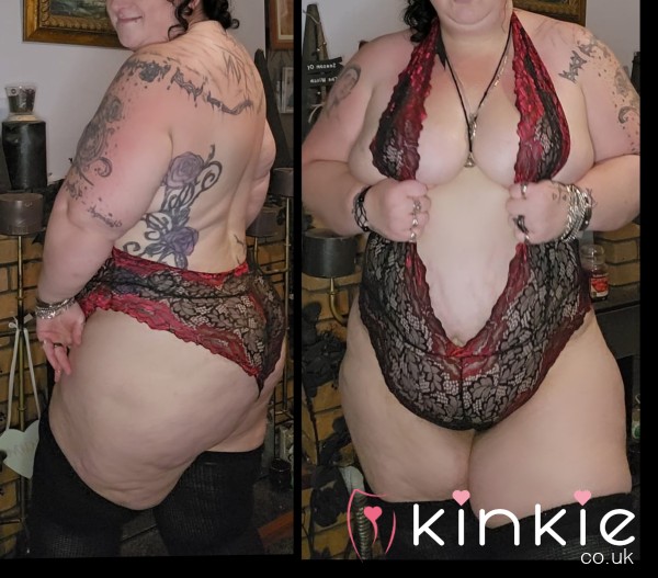 Red & Black Lacy Bodysuit Lingerie