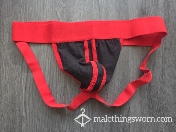 Red & Black Large Jock Strap (1 Day Wear)
