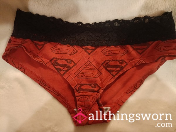Red & Black Supergirl Panties