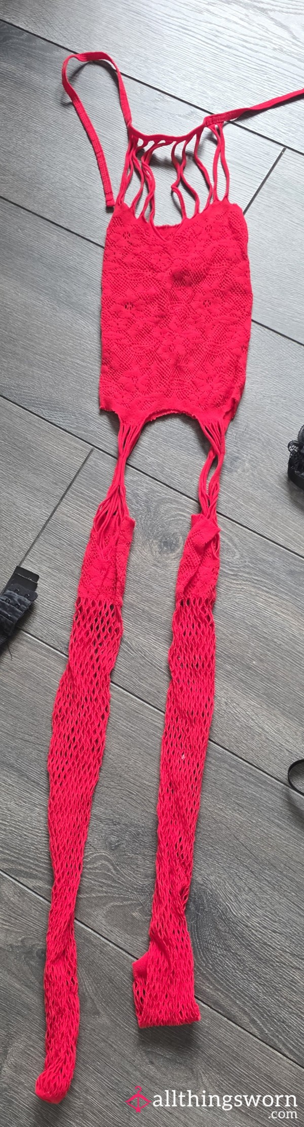 Red Fishnet Body Stocking