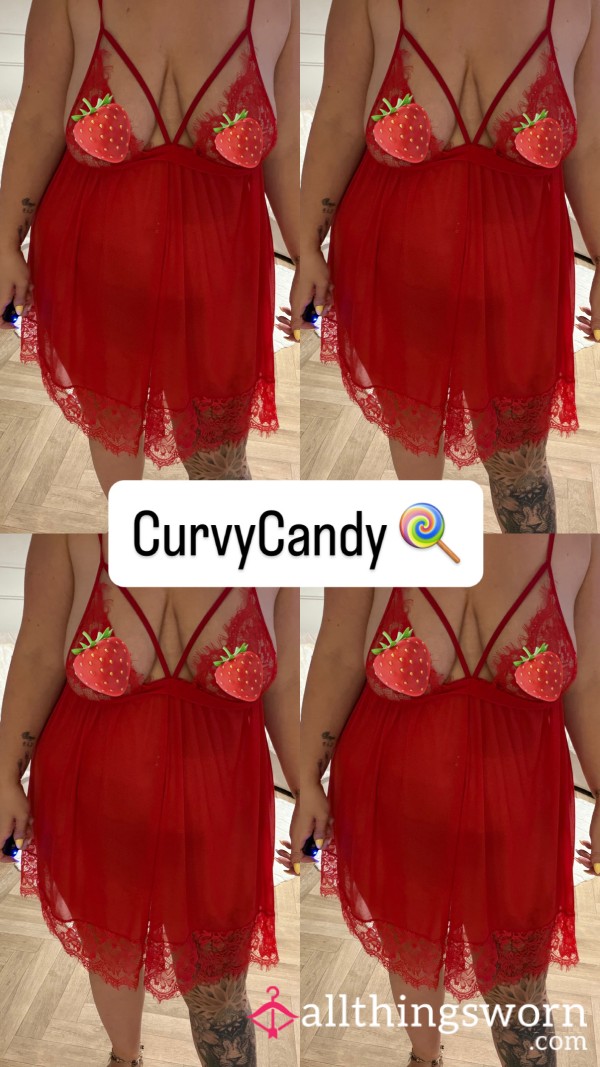 ❤️ Red Boohoo Babydoll ❤️  Size 18 And Absolutely Irresistible💋