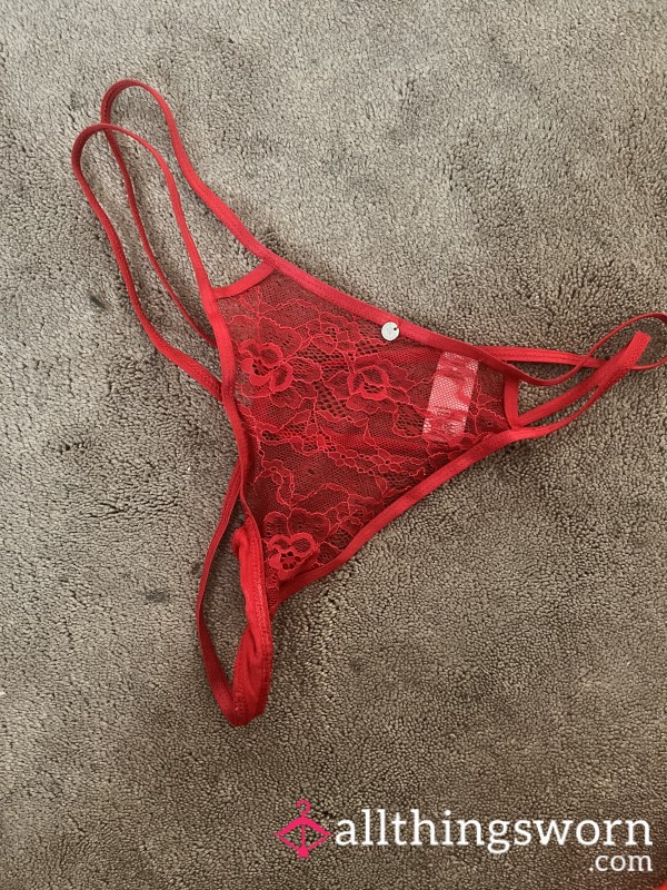Red Boux Avenue Thong
