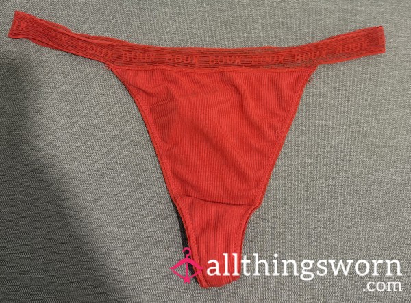 Red Boux Avenue Thong