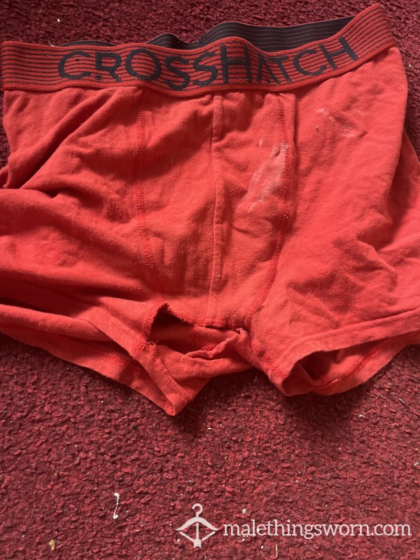 Red Boxers Got A 3rd Hole