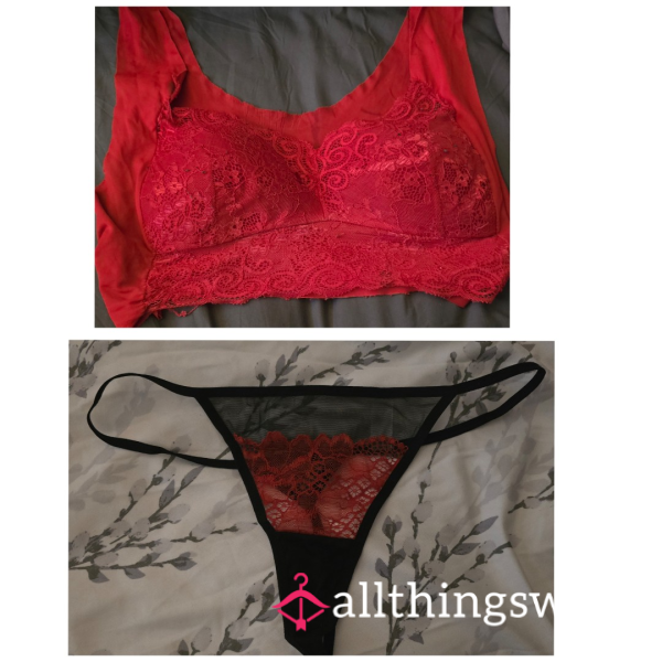 Red Bra And G String