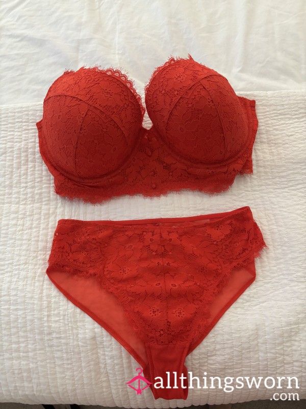 Red Bra And Panties