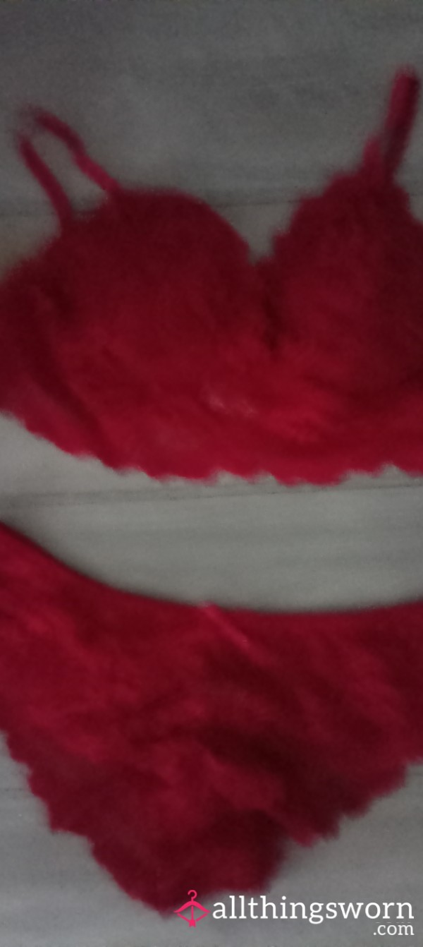 Red Bra And Panty Set