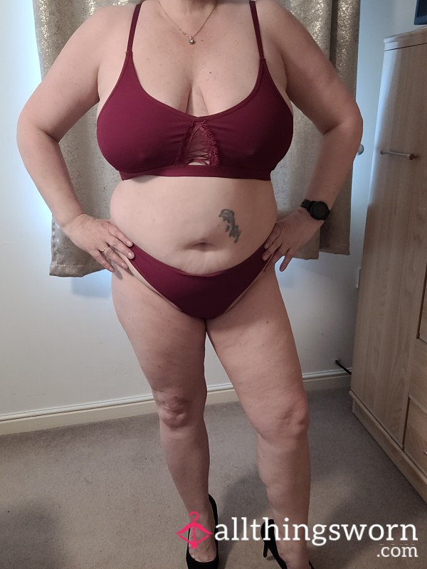 Red Bra And Thong