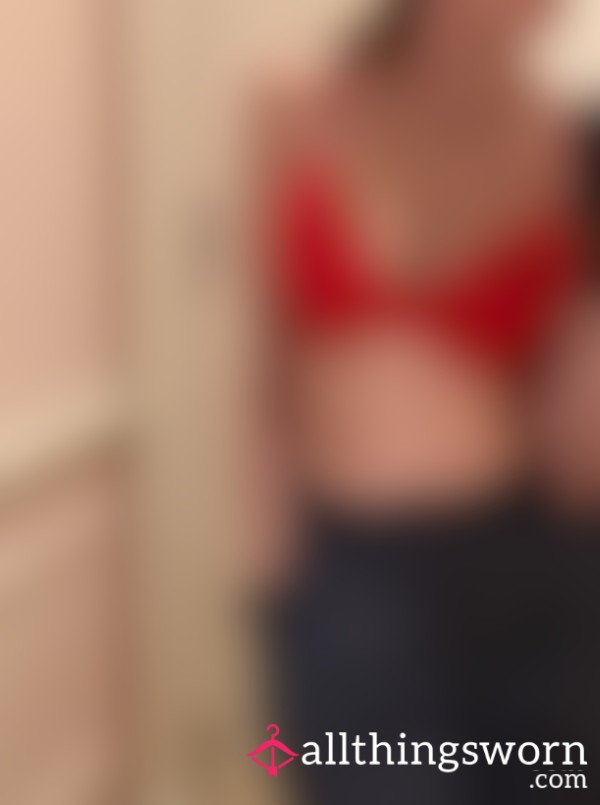 See Inside The Fitting Room Tease 💋 Trying On Red Bras