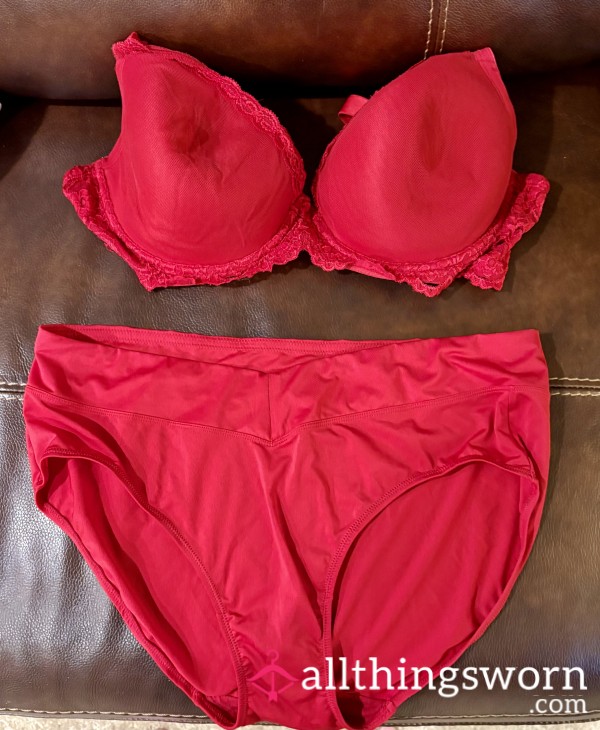 Red Bra & Panty Set