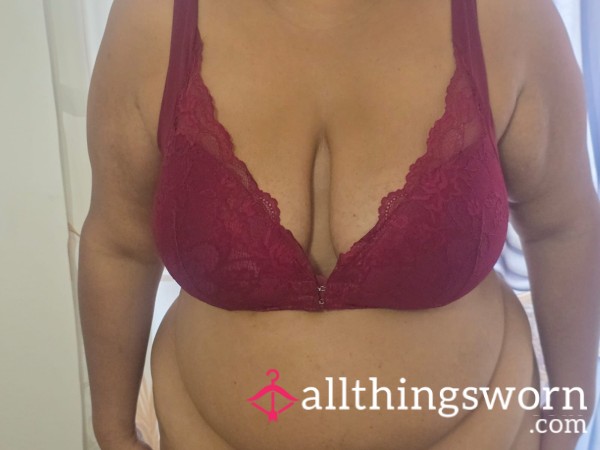 Red Bra With Front Closure