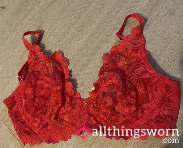Red Bra Worn While Working Out Very Hot And Sweaty Session With Special K Scent