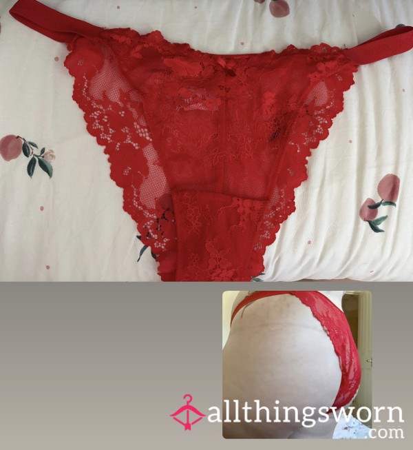 Red Brazilian Lace Panties