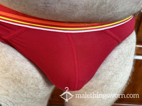 Red Briefs Size XL (35-38 In / 89-96 Cm)