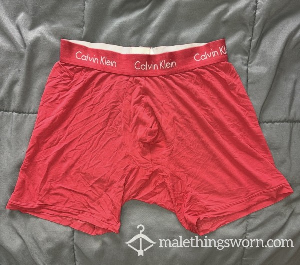Red Calvin Klein Boxer Briefs Size S