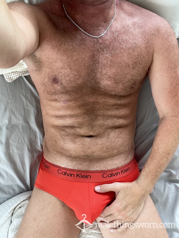 Red Calvin Klein Microfibre Briefs