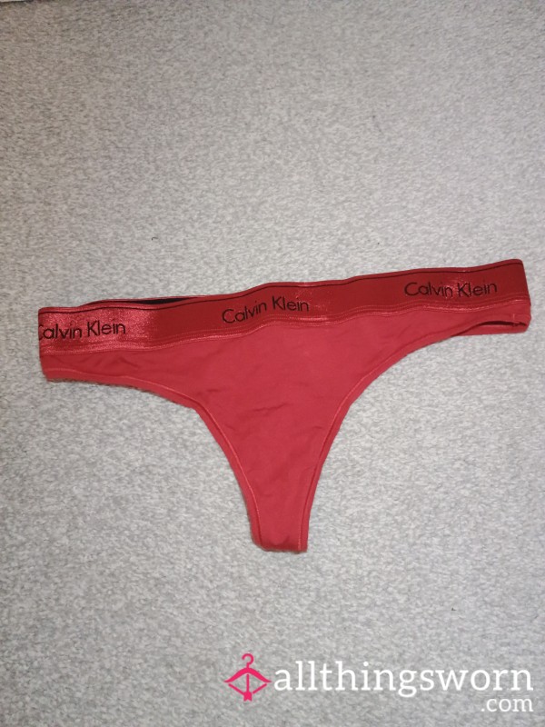 Red Calvin Klein Thong ♥️