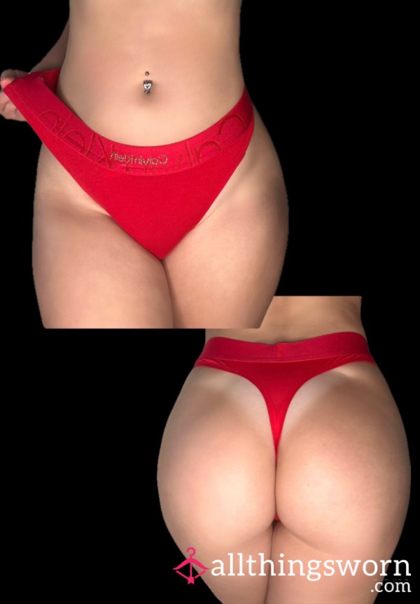 Red Calvin Klein Thong ❤️