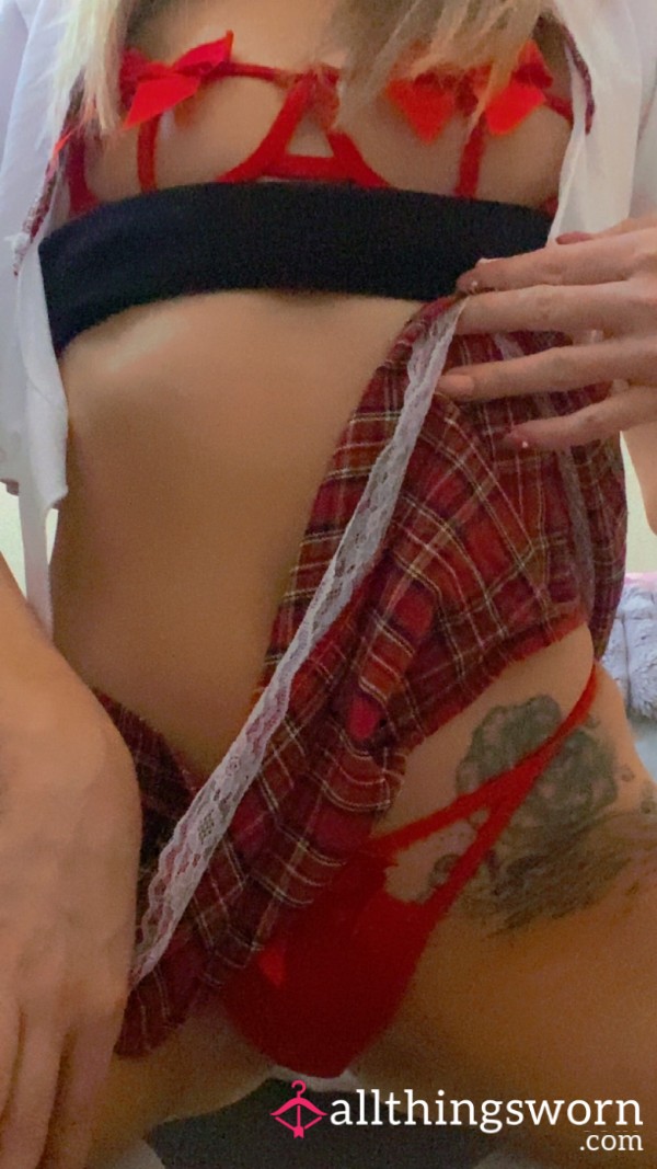 Red Checkerd Skirt