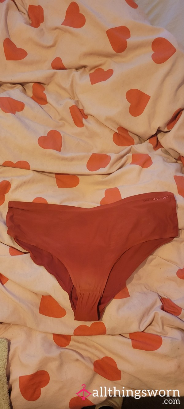 Red Cheeky Panties, Very Worn!