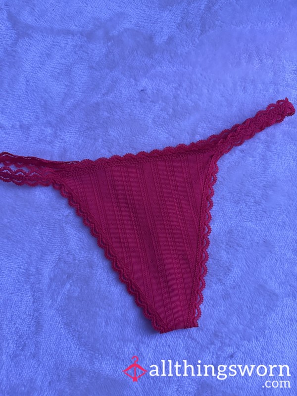 Red Cheeky Thong