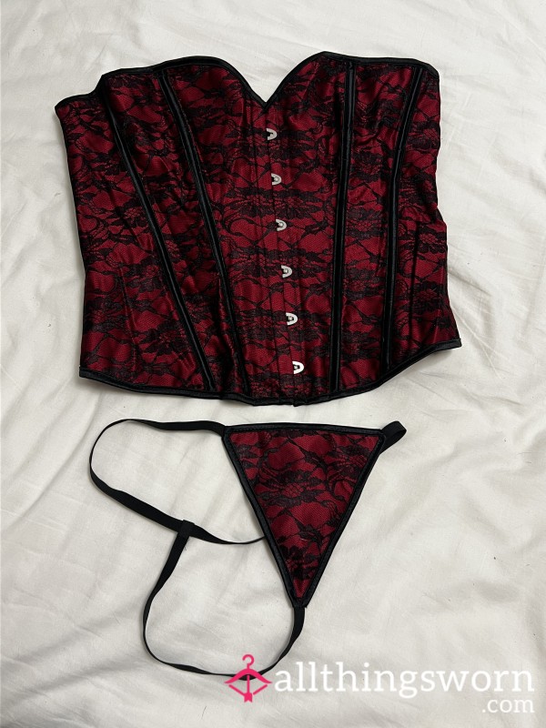 Red Corset And Thong