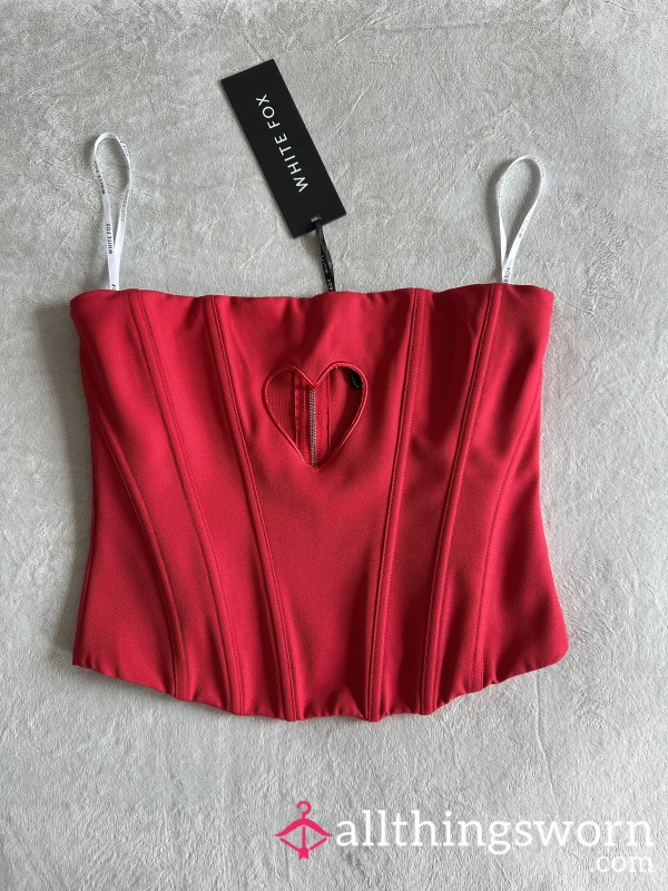 Red Corset Top Worn Once