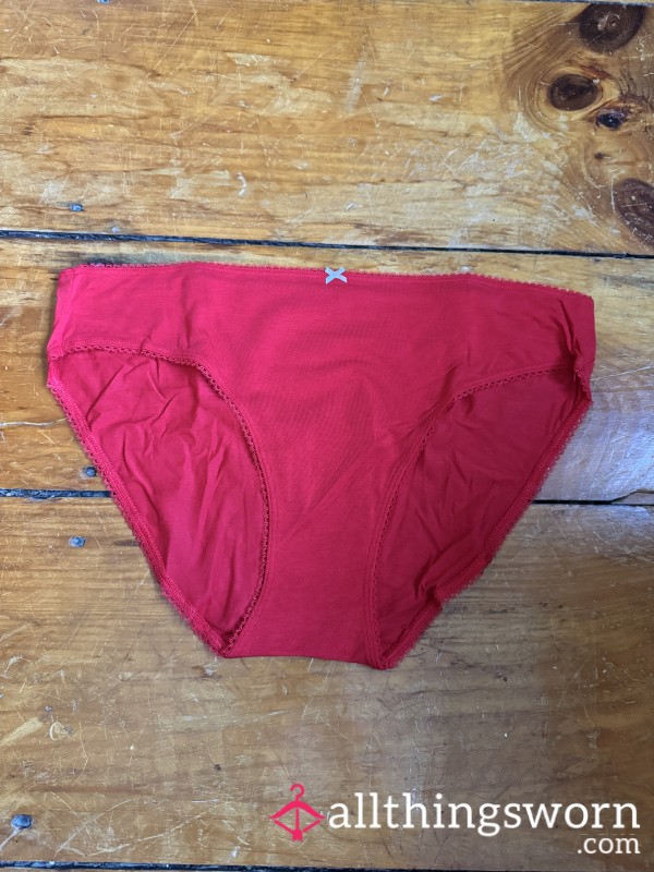 ❤️ Red Cotton Bikinis, VS, Size XXL
