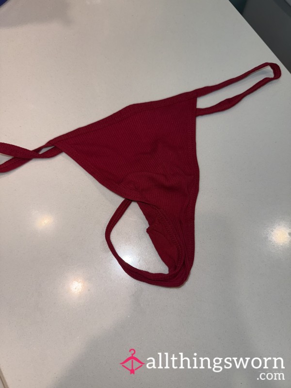Red Cotton G String