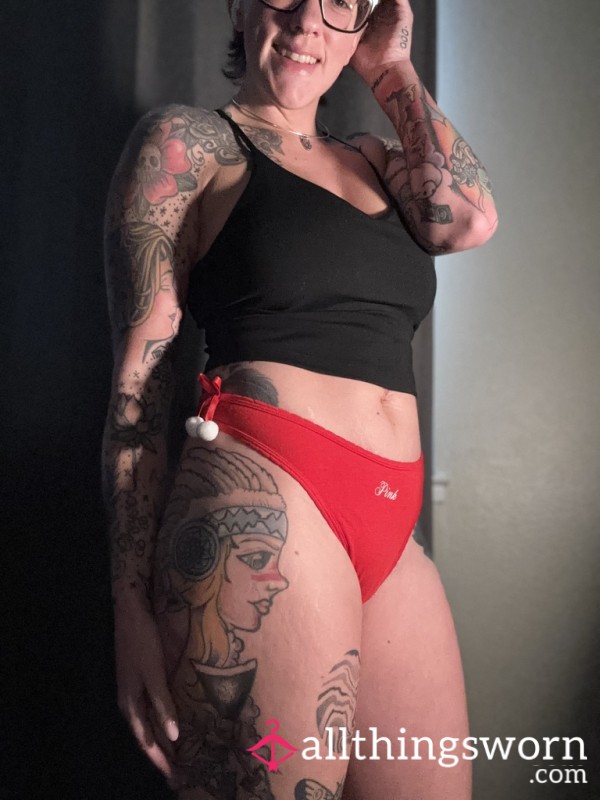 Red Cotton Thong
