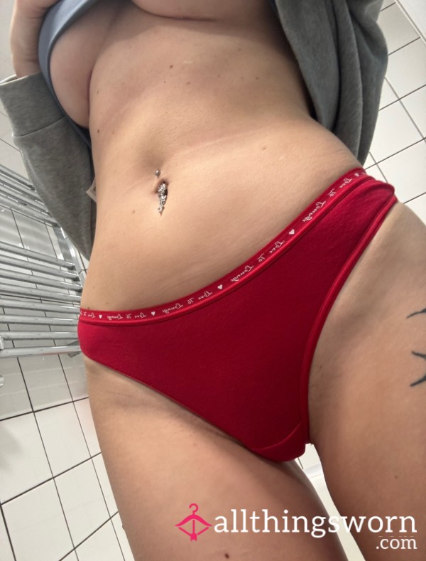 Red Cotton Thong